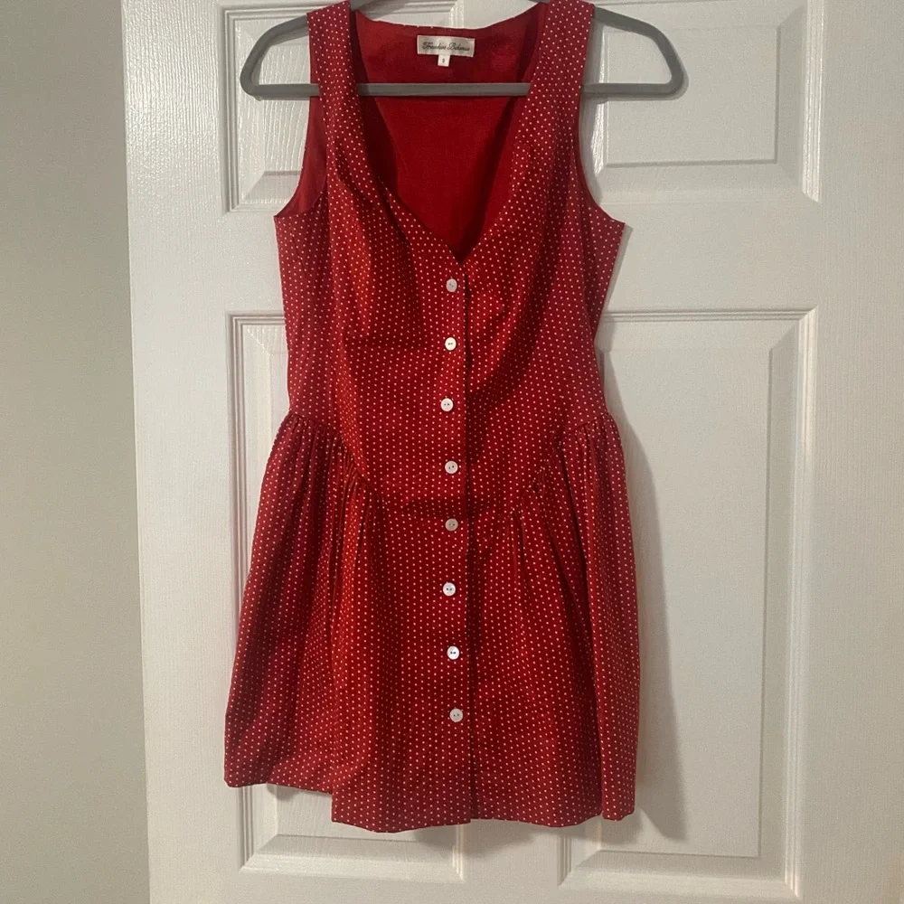 Frankie's Bikinis Red Polka Dot Mini Dress - Picture 3 of 3